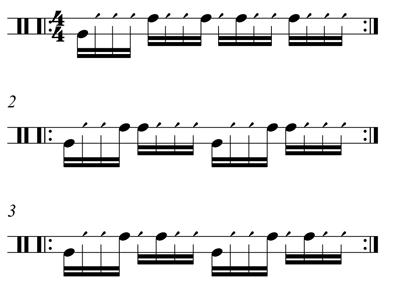 Škola hry na djembe I  - Střídavé údery v šestnáctinách ve čtyřčtvrťovém taktu