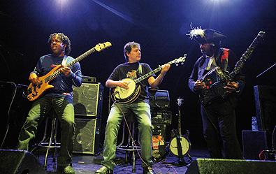 Béla Fleck and the Flecktones - fleckstage z koncertu v původní sestavě, foto: Luděk Stone Neužil