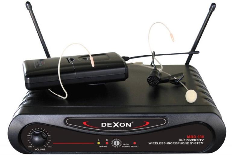 DEXON: MBD 930 bezdrátový diverzitní UHF náhlavní / klopový mikrofon