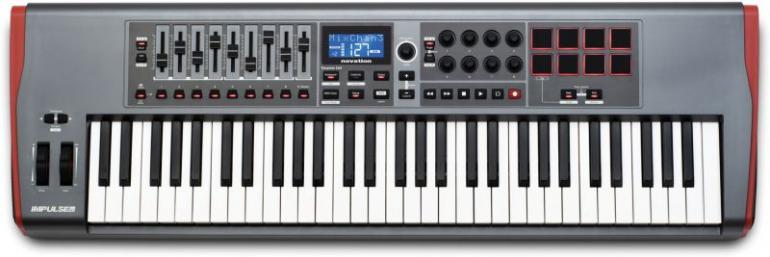 Novation Impulse 61 - série klaviatur a MIDI ovladačů komunikujících přes MIDI i USB