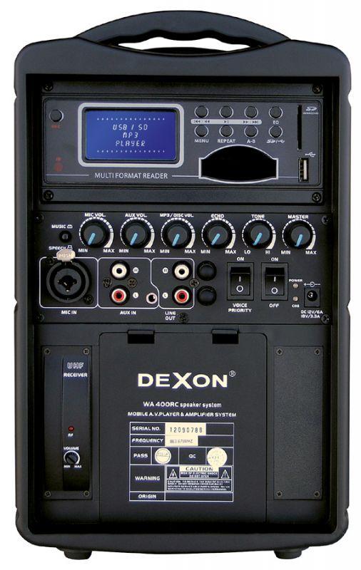 DEXON: WA 400RC repro systém s akumulátorem a přehrávačem, nejenom  pro výuku zpěvu