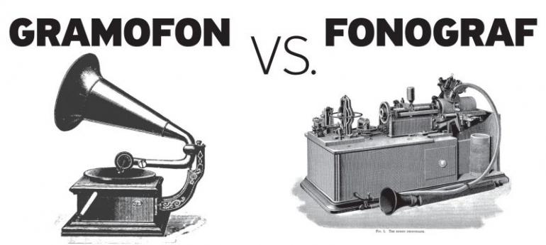 Vývoj záznamových zařízení VII - gramofon vs. fonograf