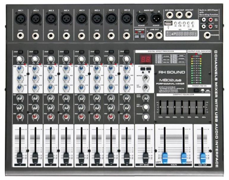 M802USB: Mixážní pult