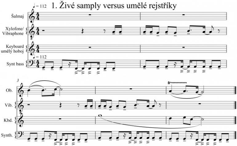 Obr.1:  1. Živé samply versus umělé rejstříky