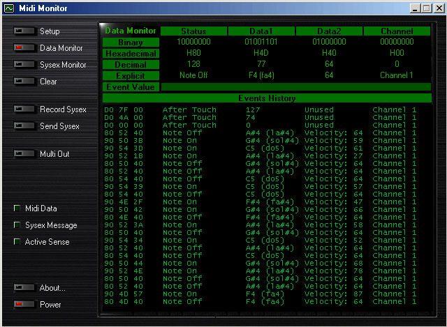 Freeware - MIDI Monitor aneb co se to tam ksakru děje?