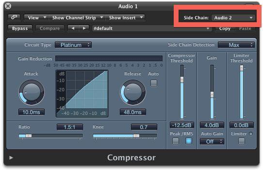 Aktivace side-chain v Logic 9