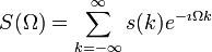 Takto vypadá definice Fourierovy transformace. Pokud vás to baví, více najdete na cs.wikipedia.org/wiki/Fourierova_transformace.