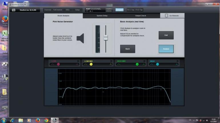 Stejný reprobox po drobné kompenzaci grafickým EQ