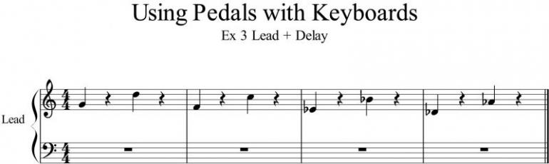 Příklad 3: Lead a efekt analog delay