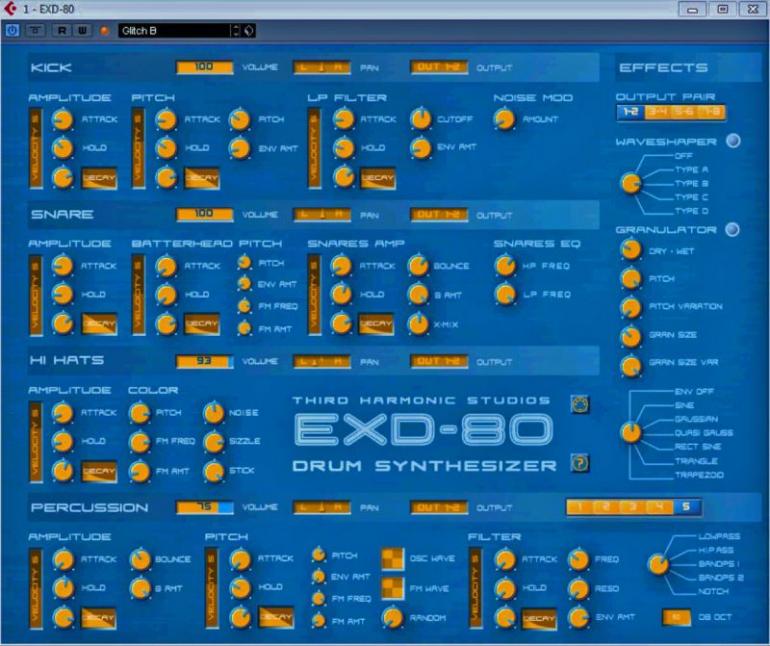 Freeware - EXD–80 Drum Synthesizer aneb bicí jako elektrický motor