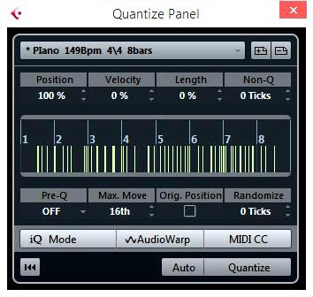 MIDI kvantizace - workshop Deccart