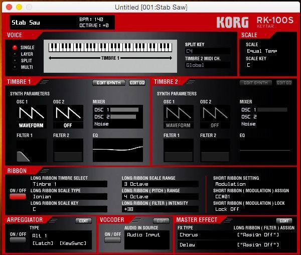 Korg Keytar RK-100S - přenosný keyboard