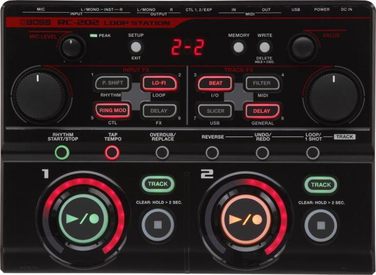 Ultra kompaktní stolní looper s multiefekty: BOSS RC-202 Loop Station