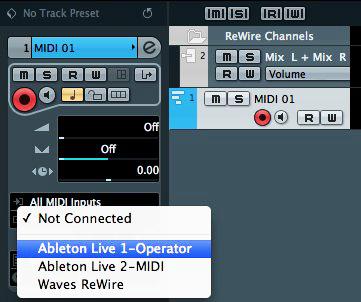 ReWire MIDI v Cubase