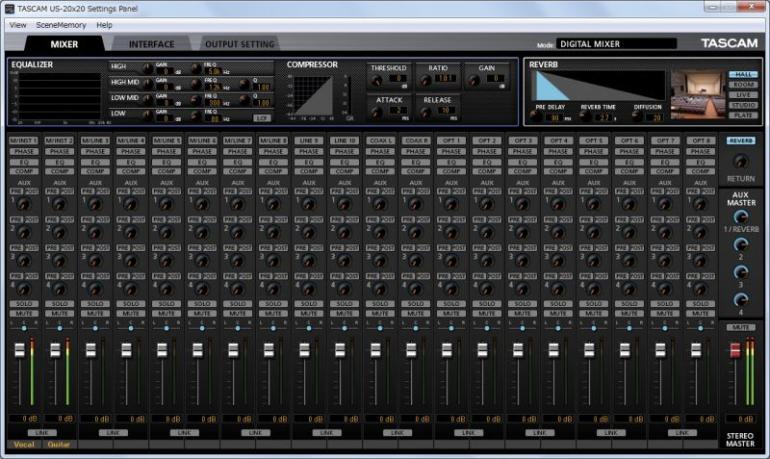 Tascam US-20x20 - USB zvuková karta