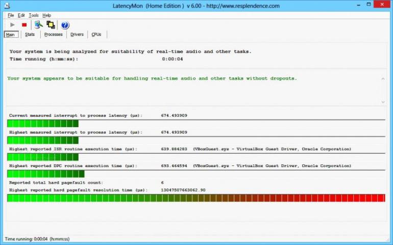 LatencyMon pro detekování latence