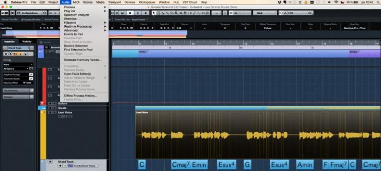 Cubase umí vygenerovat harmonické hlasy pomocí pár kliknutí.