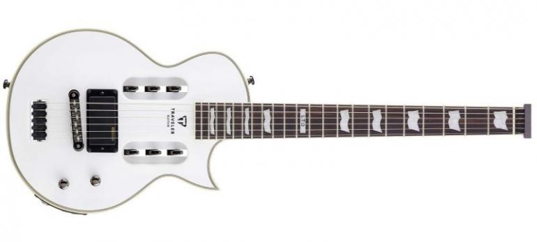 Traveler Guitar LTD EC-1 White - cestovní kytara s aktivním snímačem a sluchátkovým zesilovačem
