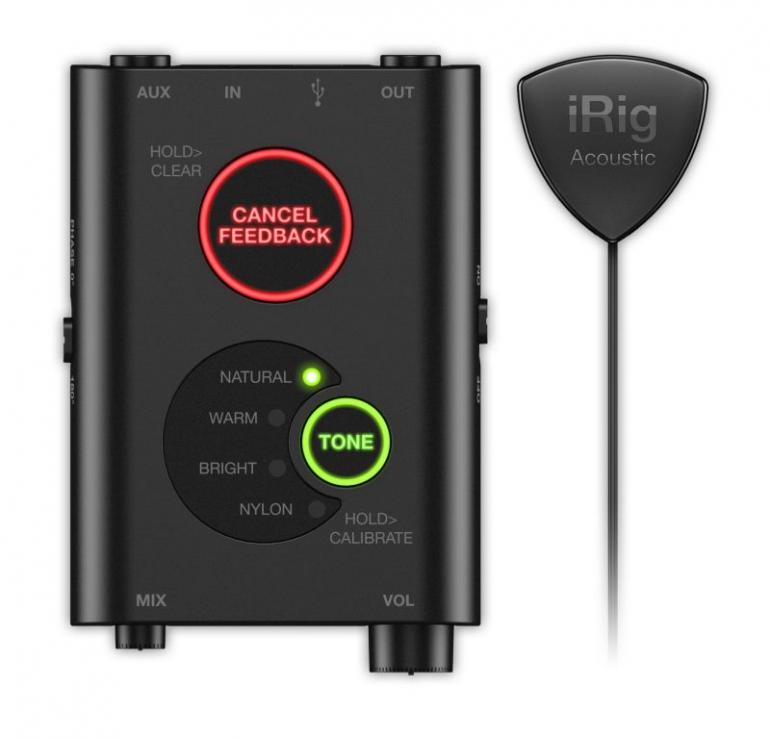 IK Multimedia iRig Acoustic Stage - levné řešení ozvučení akustických kytar