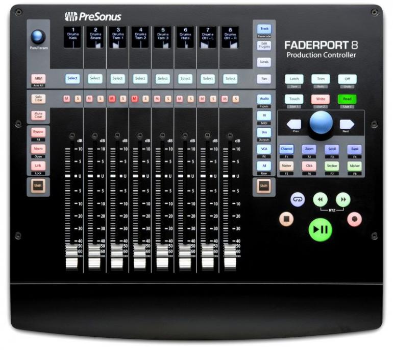 PreSonus FaderPort 8 - osmiportová konzole pro ovládání softwarů pro DAW