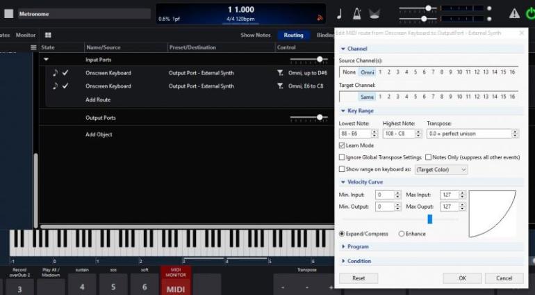 Rockové klávesy - Nastavení křivky dynamiky úhozu u klávesových nástrojů, část 2