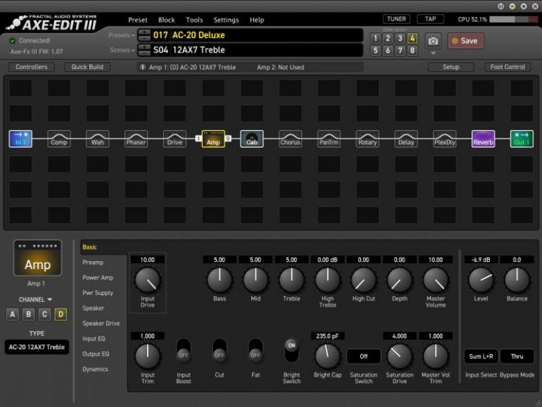 Fractal Axe-Fx III - rackový kytarový multiprocesor