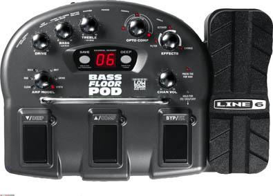 Line 6 Bass Floor POD - podlahová verze amp modelingových aparátů série LowDown s expression pedálem
