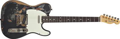 Fender Joe Strummer Telecaster - kopie otlučeného telecastera Joe Strummera