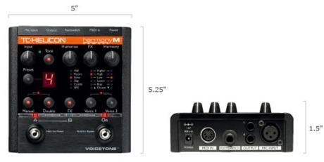 TC-Helicon VoiceTone Harmony M - malý vokální a harmonizační pedál určený hlavně pro klávesové hráče