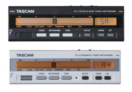 Tascam TC8 a TG7 - testík ladiček