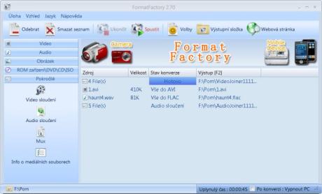 Freeware - Format factory - fabrika na formáty