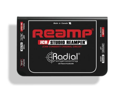 Radial Reamp JCR - box pro distribuci budícího signálu z multitracku do nástrojové aparatury