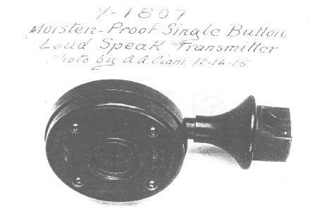 Jednostranný uhlíkový mikrofon z roku 1915