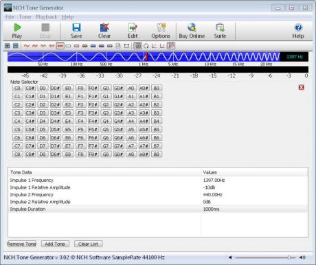 Freeware - NCH Tone Generator: Jen si tak trochu generovat...