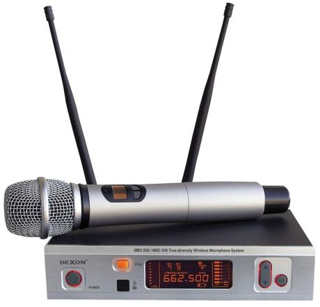 Dexon: MBC 830 moderní true-diverizty UHF bezdrátový mikrofon s IR portem