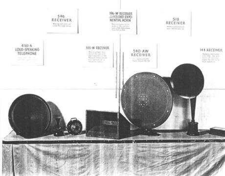 Historické modely reproduktorů Bell Labs z období 20.l et