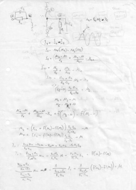 Ukázka odvozování rovnic ze schématu