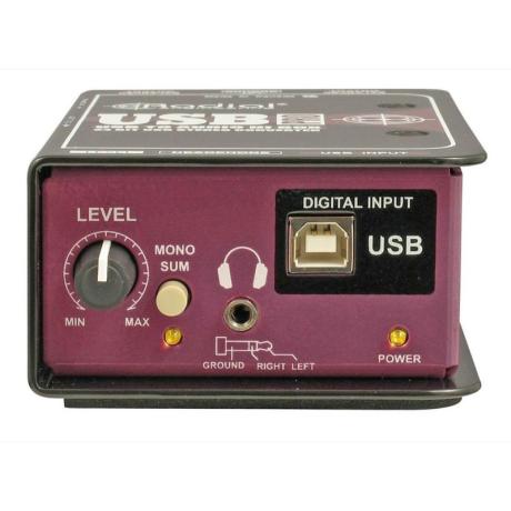 Radial USB Pro - DI box s regulací hlasitosti a sluchátkovým výstupem