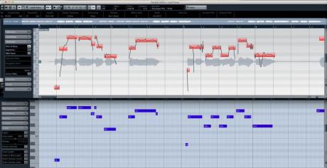 Extrahovaná Midi Data (Cubase)