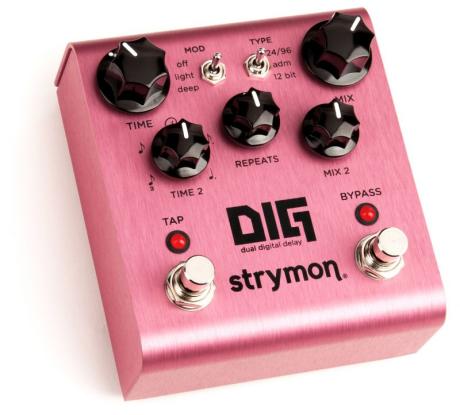 Strymon Dig - digitální ozvěnový efekt nabízející použití dvou delayů najednou