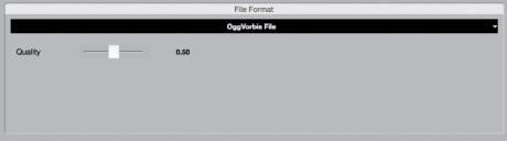 OggVorbis neumožňuje nastavení vzorkovací frekvence. Nastavuje se pouze obecný parametr, to Kvalitu.