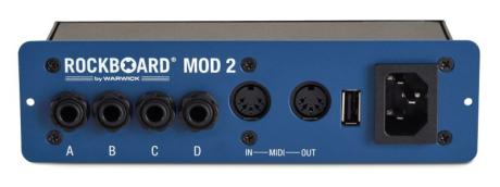 RockBoard MOD 2 All In One Patchbay a QUAD 4.1 - zásuvný modul primárně určený pro montáž do nové série pedalboardů RockBoard