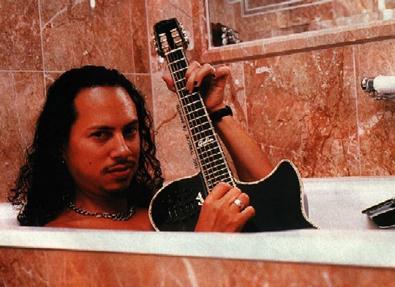 Pódiové sestavy slavných kytaristů - Kirk Hammett