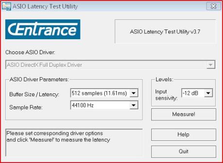 Freeware - CEntrance ASIO Latency Test Utility