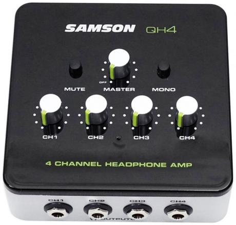 Samson QH4 - čtyřkanálový distribuční sluchátkový zesilovač
