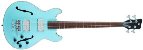 Warwick Star Bass 4m Daphne Blue High Polish - pasivní semiakustická baskytara